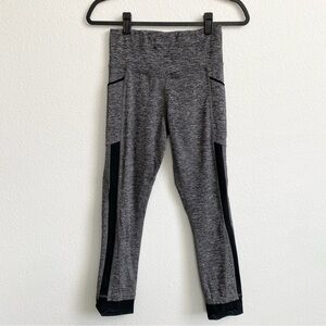 Champion C9 Women's Heather Gray & Black Mid Rise Pocketed Workout 7/8 Leggings